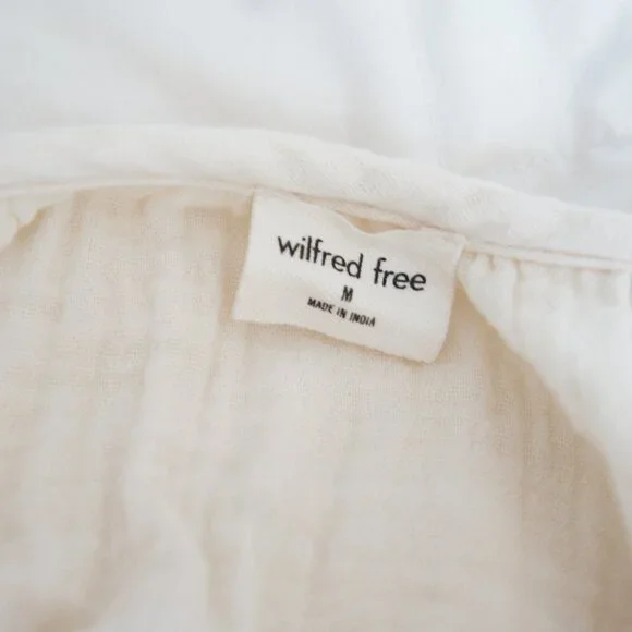 Aritzia Black Wilfred Free Cream White Maxi Sail Dress Size Medium - Picture 5 of 14